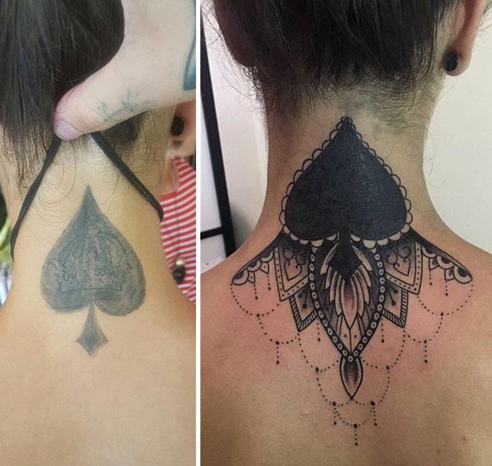 Tatuaggi vecchi e modificati in maniera creativa! articolo