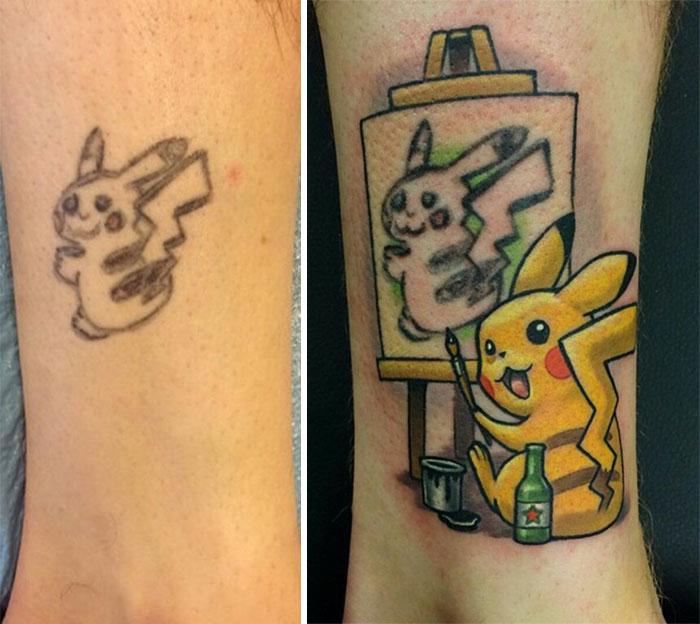 Tatuaggi vecchi e modificati in maniera creativa! articolo