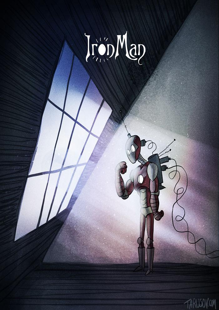 Come sarebbero i Supereroi se fossero stati disegnati da Tim Burton articolo