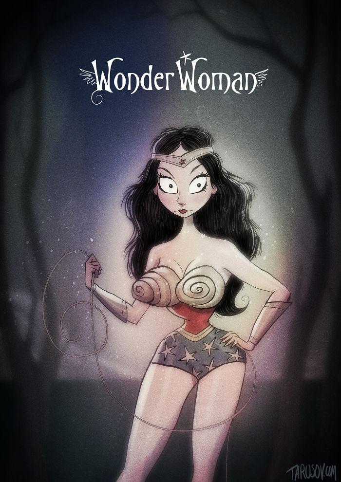Come sarebbero i Supereroi se fossero stati disegnati da Tim Burton articolo