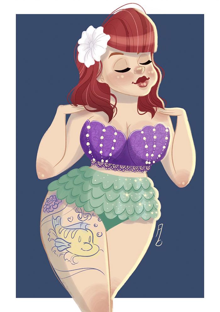 Come sarebbero le Principesse Disney se fossero curvy articolo