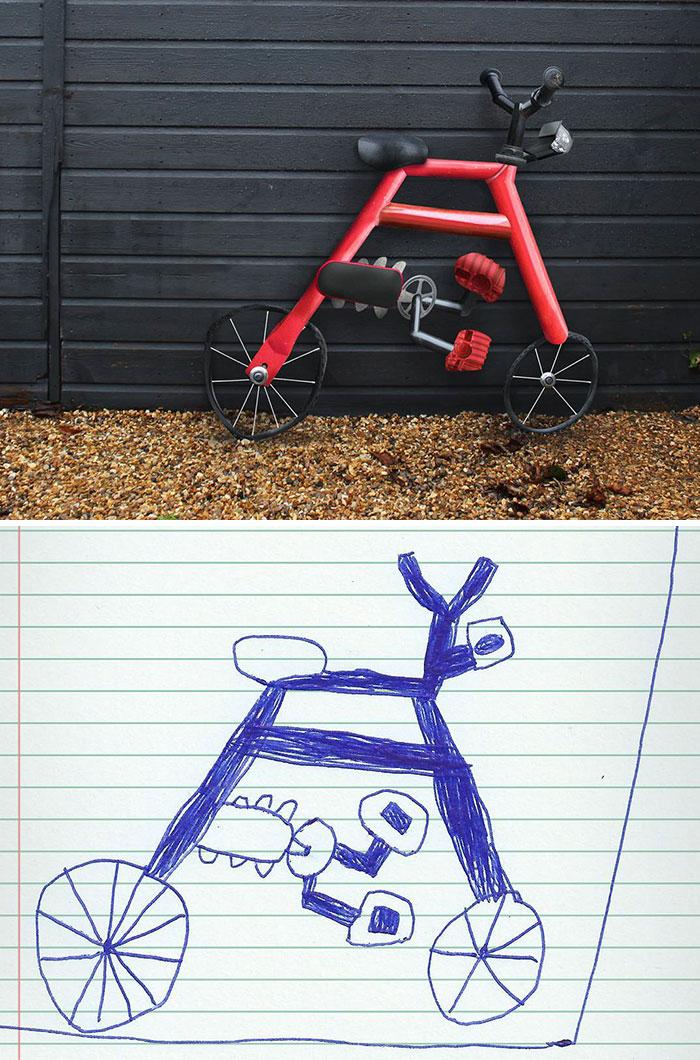 Un papà trasforma in realtà i disegni del proprio figlio di 6 anni! articolo