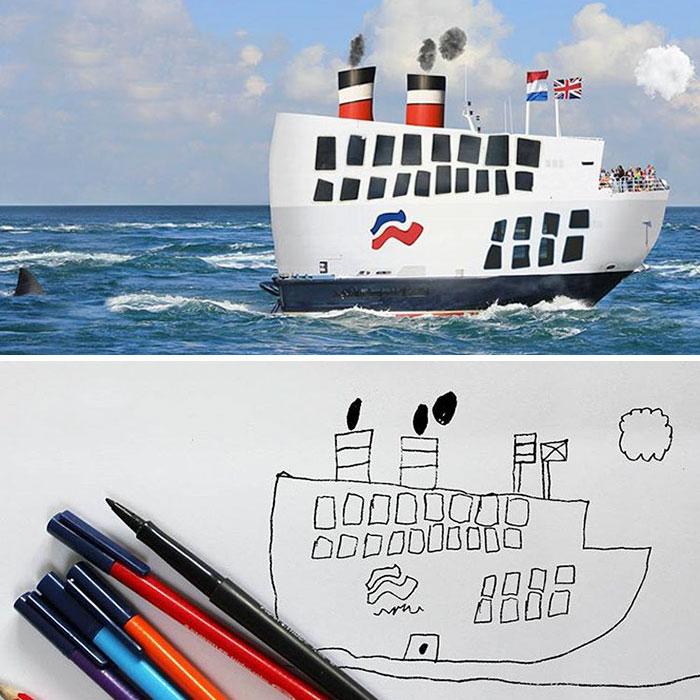Un papà trasforma in realtà i disegni del proprio figlio di 6 anni! articolo