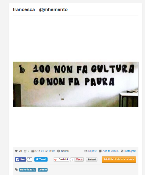 foto di maturità 2016 su instagram