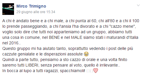 Maturità 2016: quello che gli studenti non dicono ma condividono