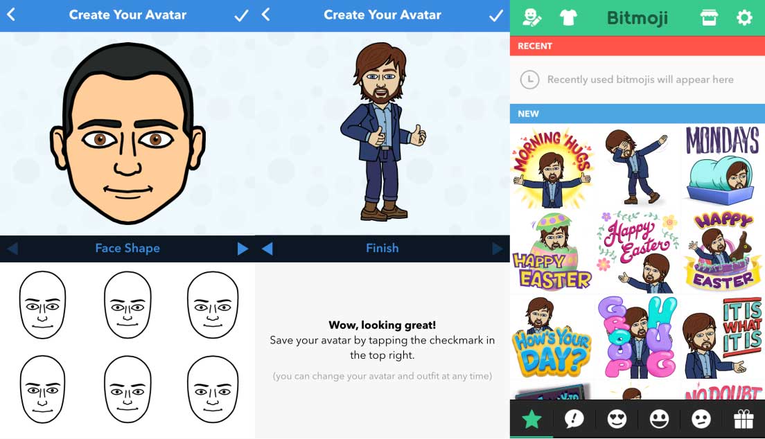 Su Snapchat arrivano i Bitmoji