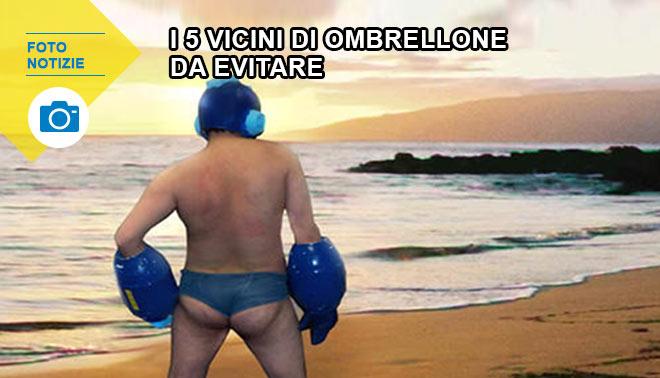 foto di vicino di ombrellone assurdo