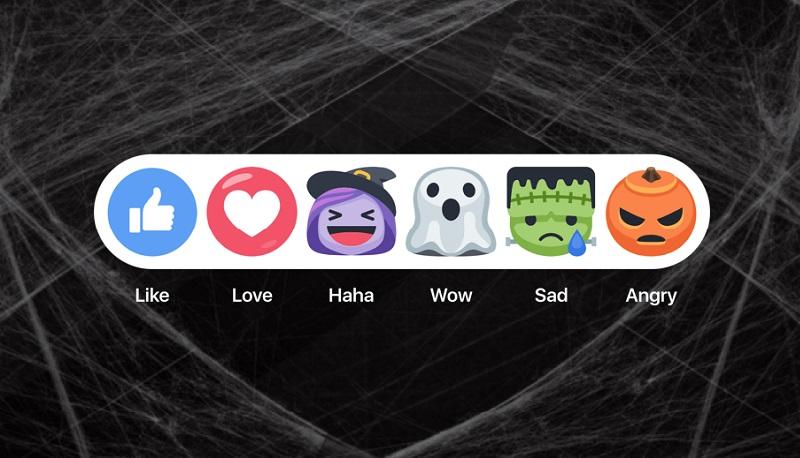 reaction facebook halloween