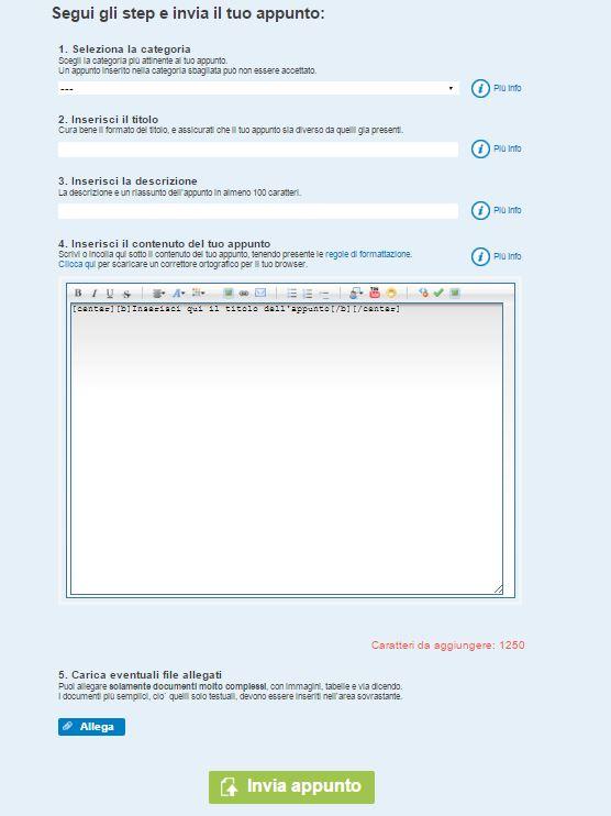 invio appunti