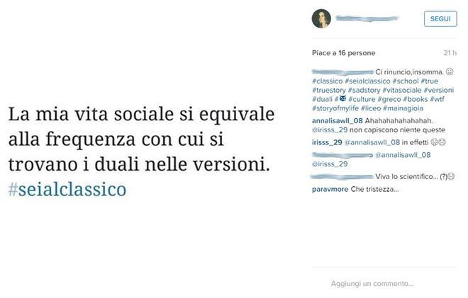 instagram vita sociale classico