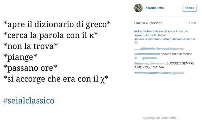 instagram vita sociale classico