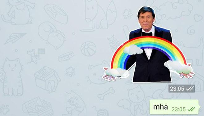 foto di gianni morandi arriva anche su Telegram