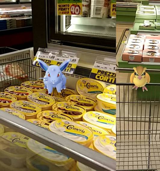 foto di pok&egrave;mon al supermercato