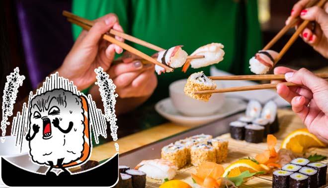 foto di come mangiare il sushi