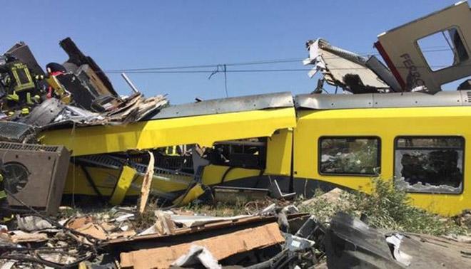 foto di vittime incidente ferroviario in Puglia