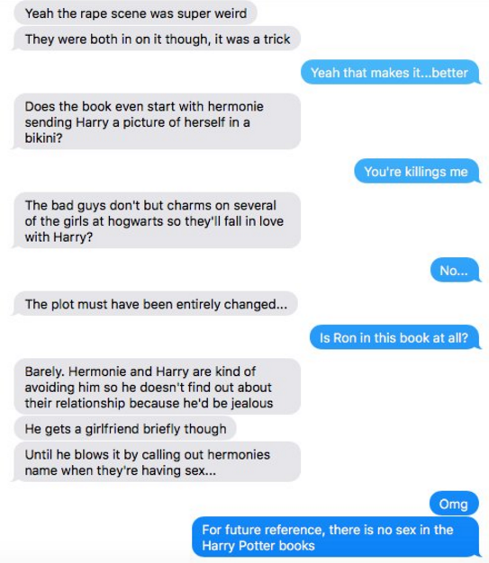 Il ragazzo che ha letto per sbaglio una versione hot di Harry Potter articolo