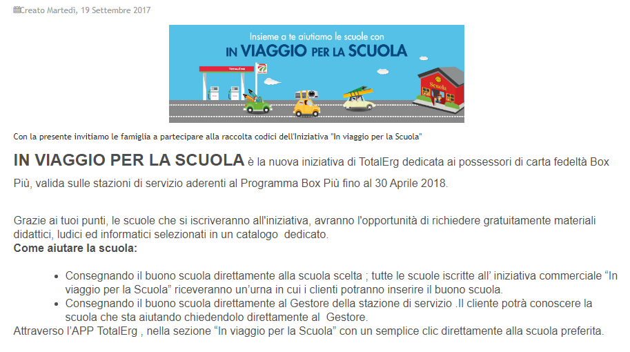 Scuole ‘in bolletta’? Si aiutano con i punti fedeltà articolo