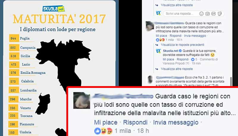 Gli studenti più bravi sono al Sud e sul web scoppia la polemica articolo