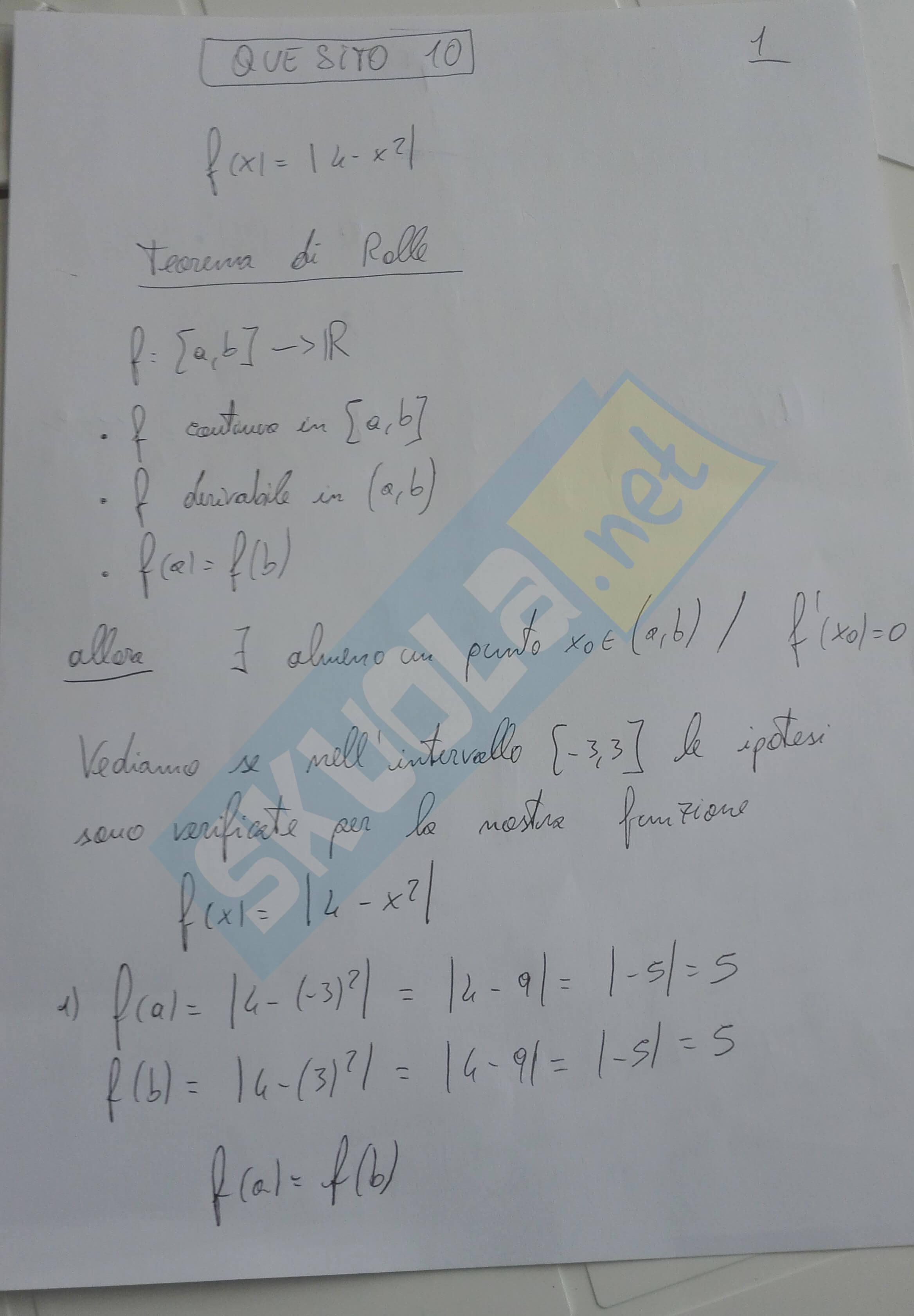 soluzione seconda prova Matematica Maturità 2017
