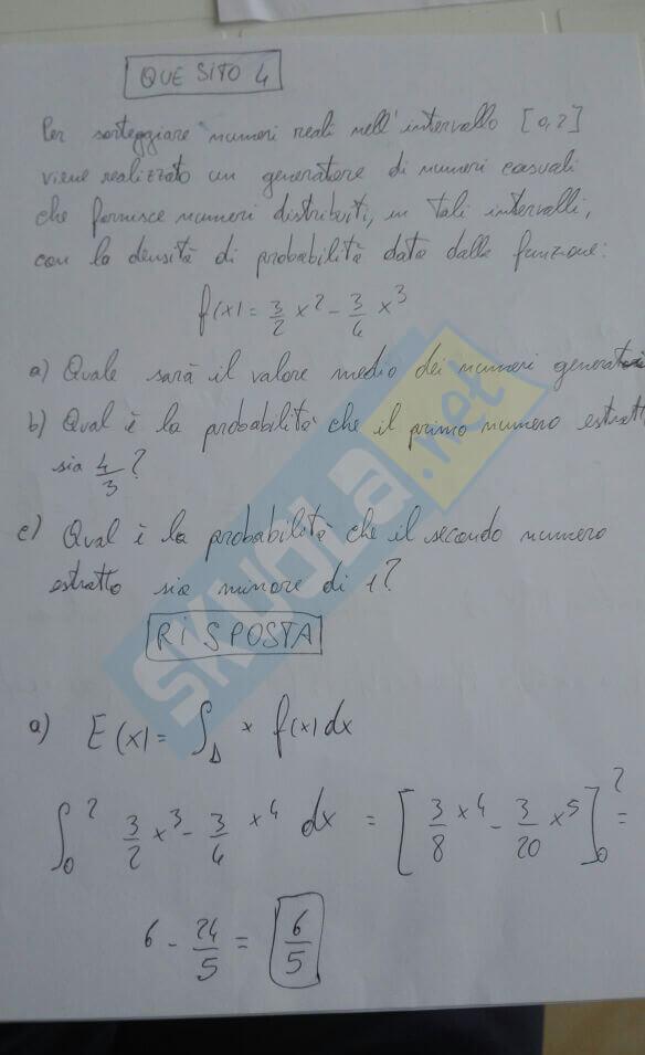 soluzione seconda prova Matematica Maturità 2017