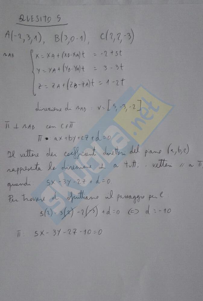 soluzione seconda prova Matematica Maturità 2017