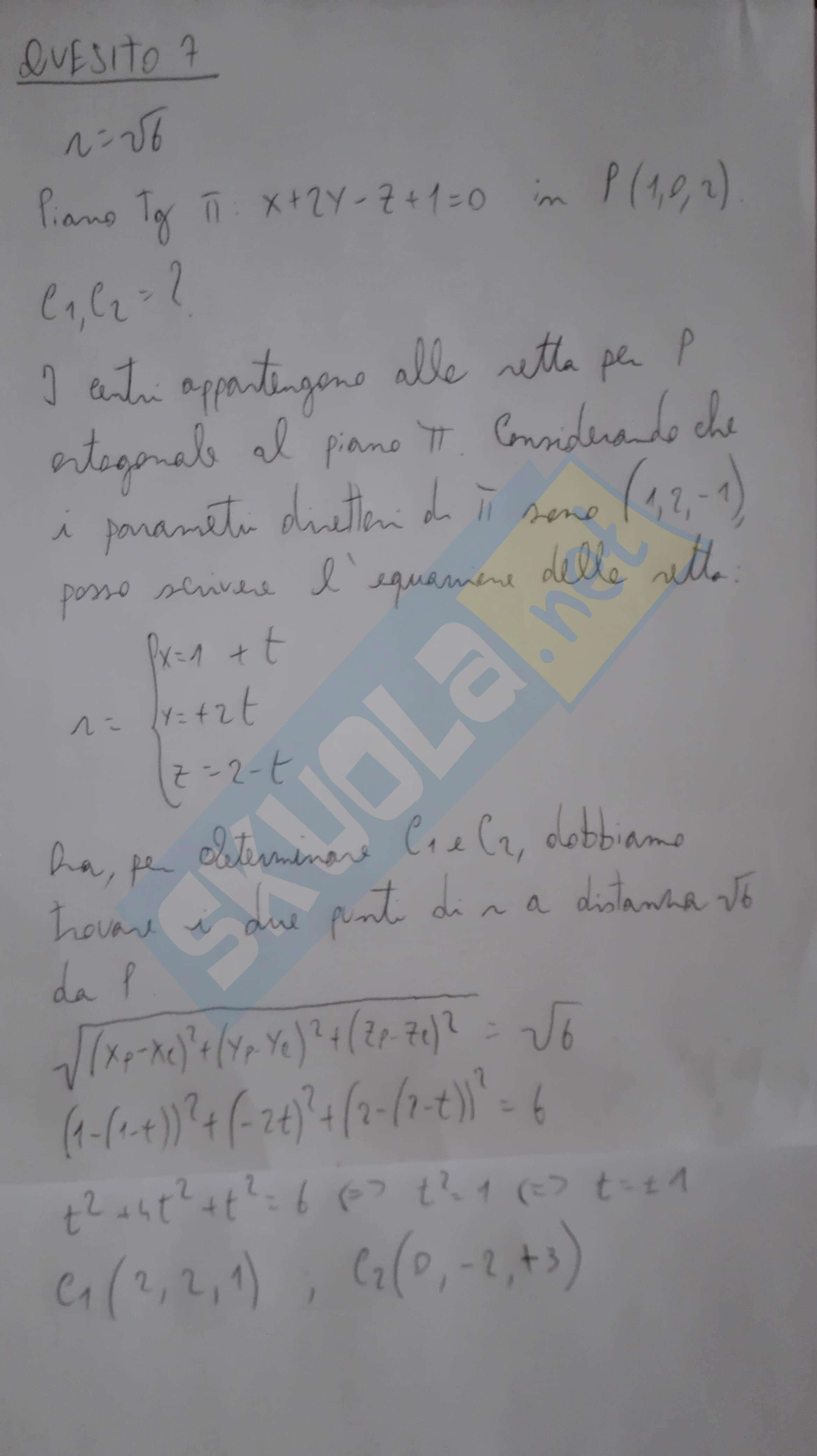 soluzione seconda prova Matematica Maturità 2017