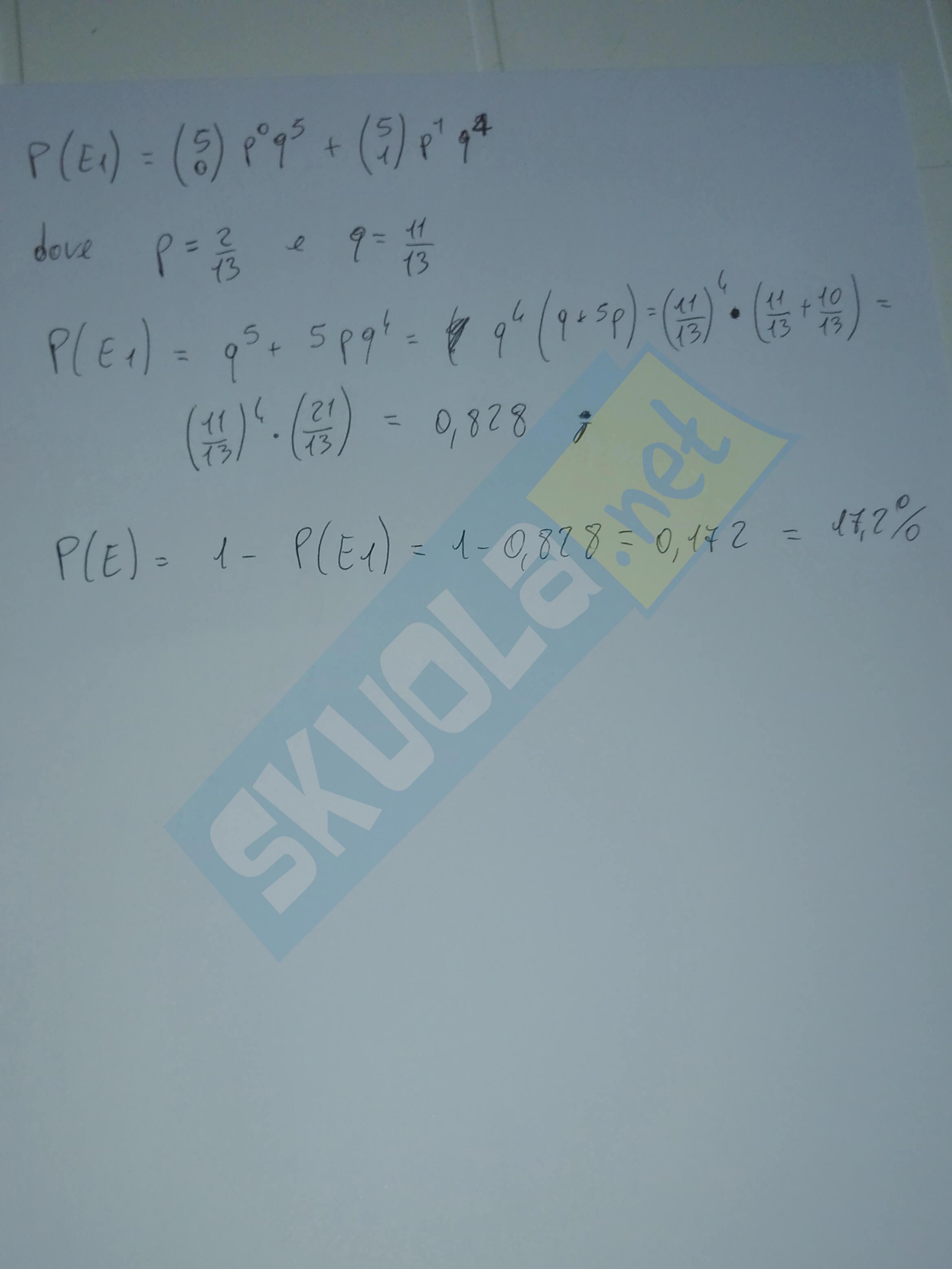 soluzione seconda prova Matematica Maturità 2017