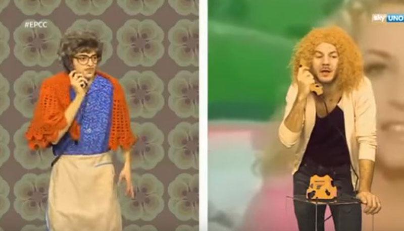 rovazzi e cattelan travestiti