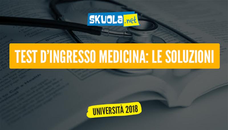 Soluzioni test di Medicina 2017