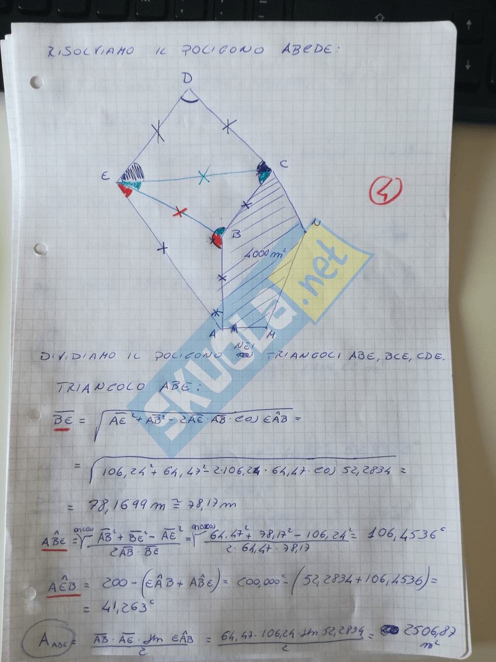 Soluzione Topografia Seconda Prova Maturità 2017, Traccia Istituto ITCAT articolo