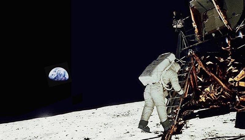 l'uomo sulla luna