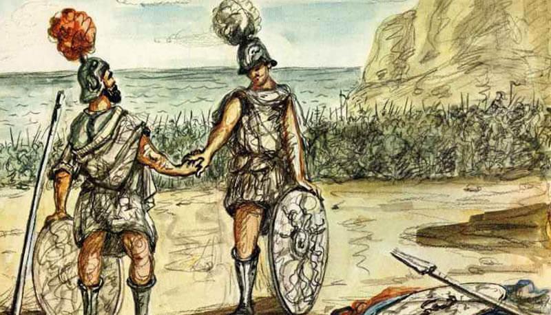 parafrasi su Glauco e Diomede