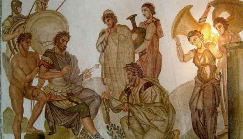 parafrasi dal verso 22 al verso 53 del primo libro dell'Iliade
