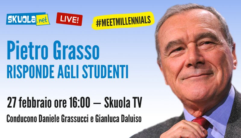 #MeetMillennials, anche Pietro Grasso risponde agli studenti su Skuola.net articolo