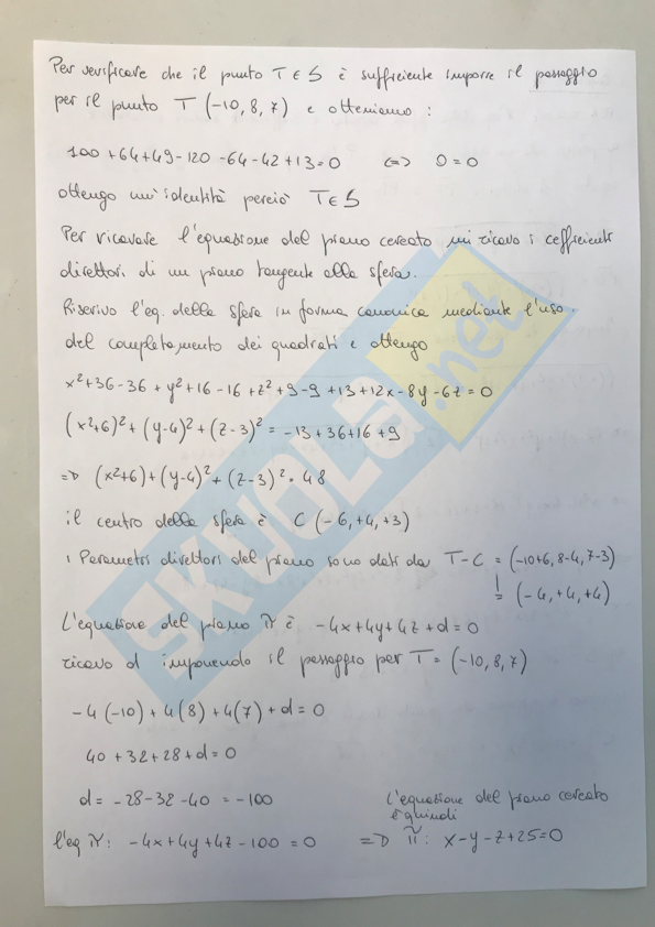seconda prova quesiti matematica