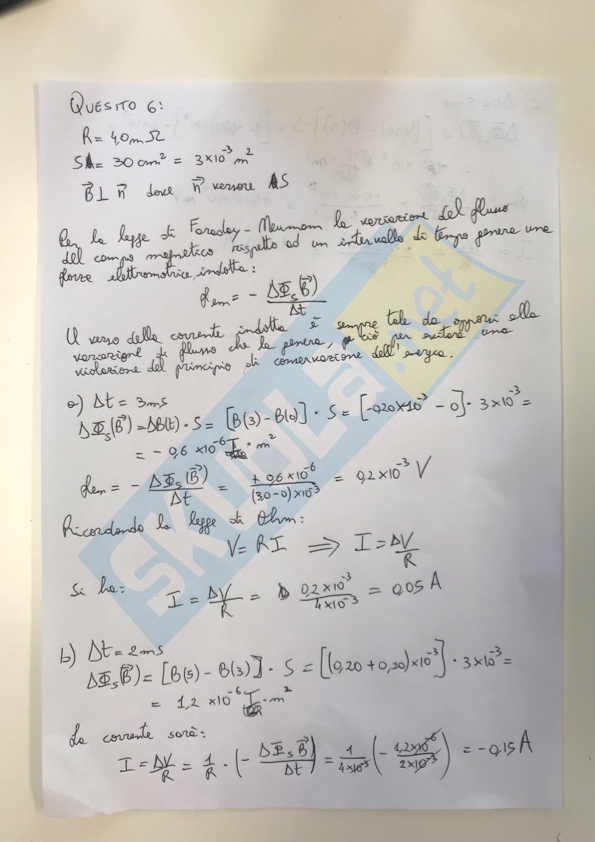 seconda prova quesiti matematica