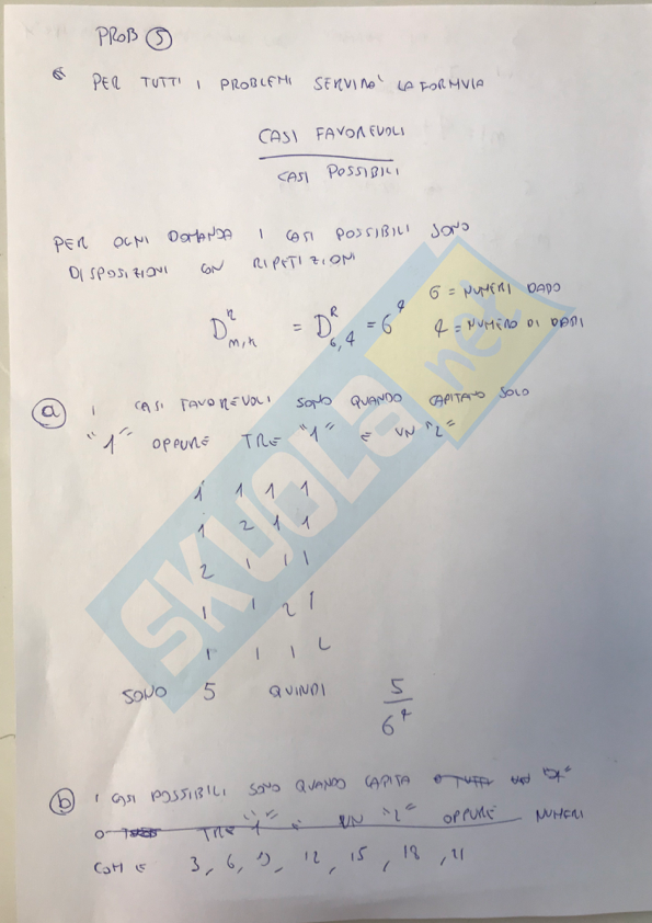seconda prova quesiti matematica