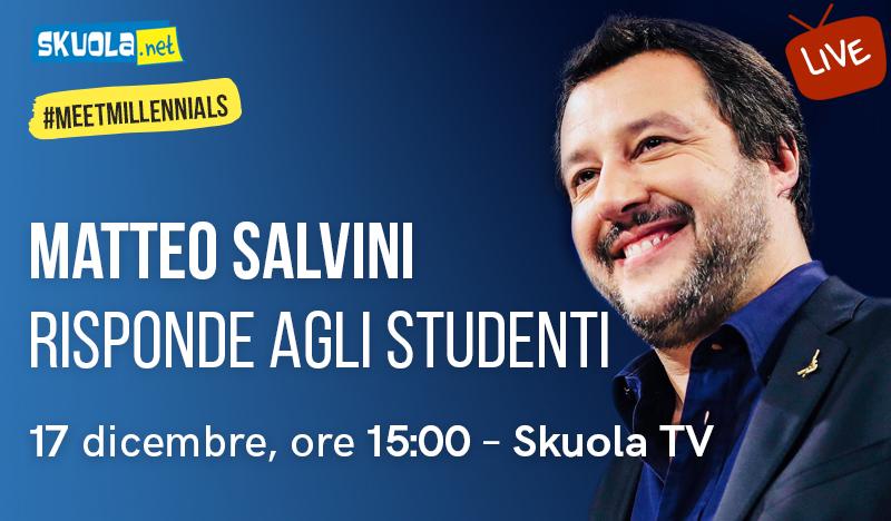 Scuole sicure, occupazioni, educazione civica: il ministro Salvini risponde alle domande degli studenti articolo