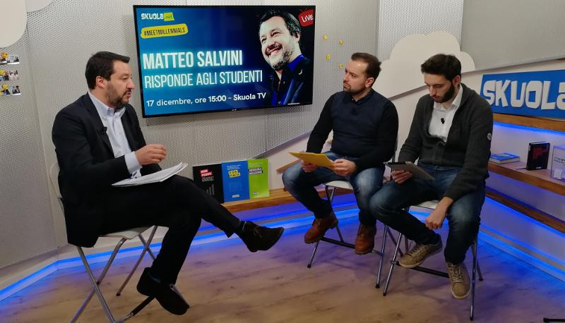 Salvini a Skuola.net: Occupazioni? "L'importante è non fare danni" articolo