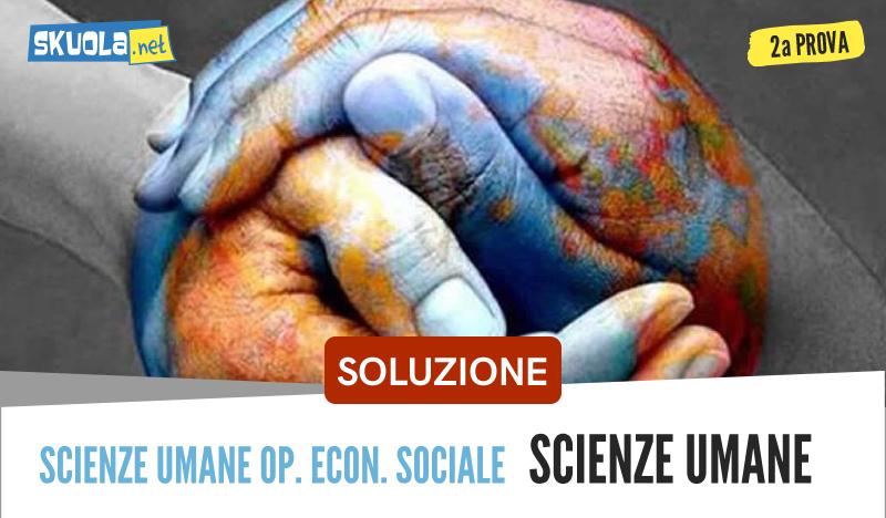 Soluzione seconda prova Scienze Umane opz. Economico Sociale articolo