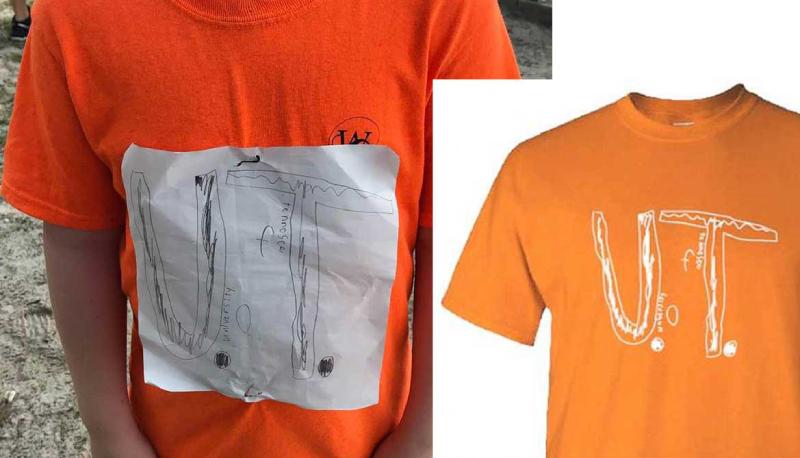 Bullismo a scuola a causa di una T-shirt arancione con le iniziali della University College