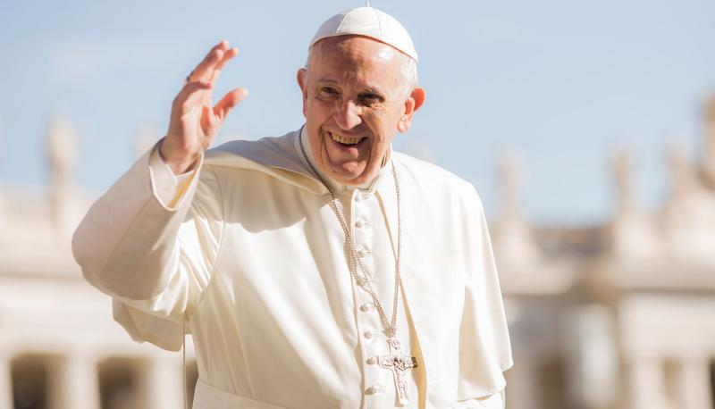 Papa Francesco celebra la messa all'Università Cattolica di Roma