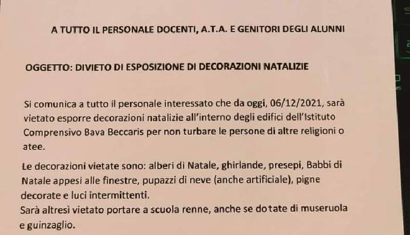 vietate decorazioni ma è uno scherzo
