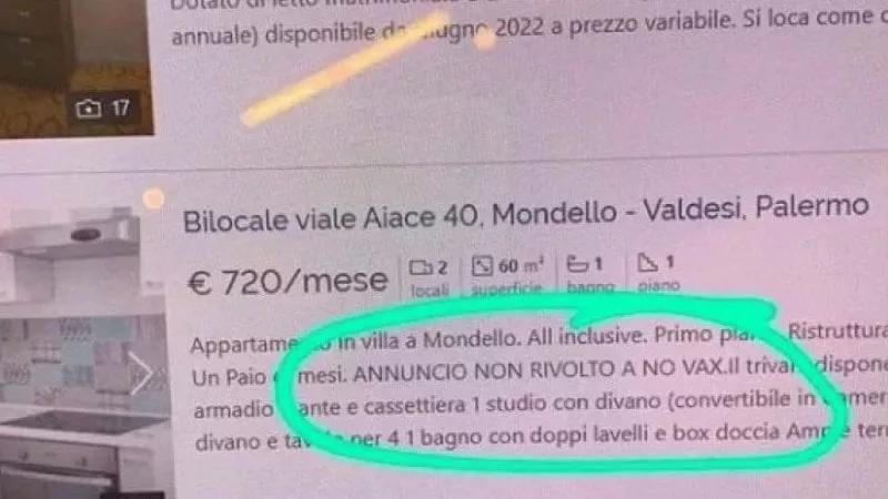 Appartamento in affitto, ma non ai no-vax: l'annuncio immobiliare fa scatenare le polemiche