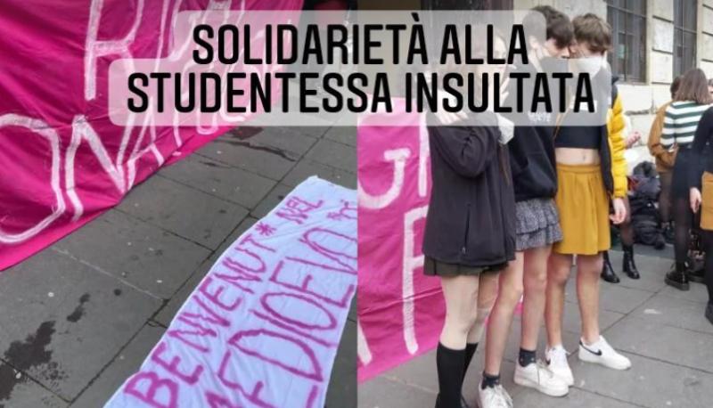 righi insulti studentessa protesta studenti