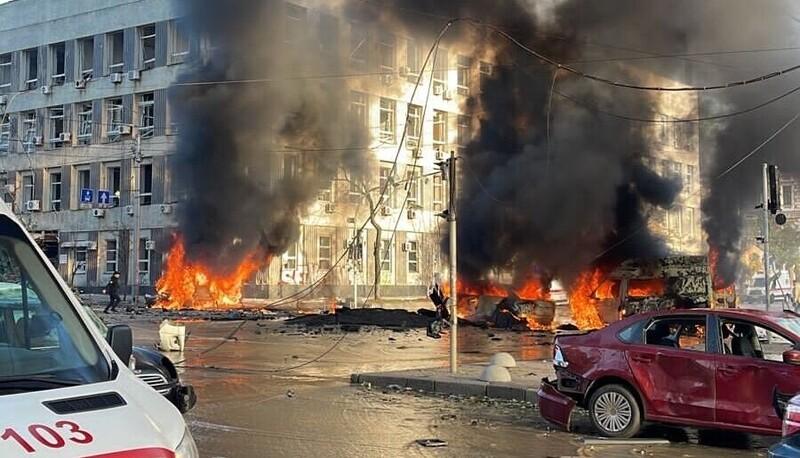 Bombardamenti su Kiev