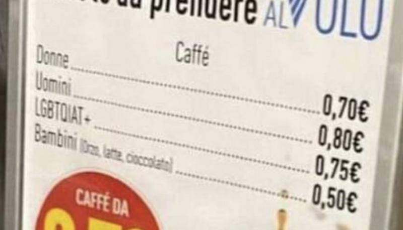 prezzi bar