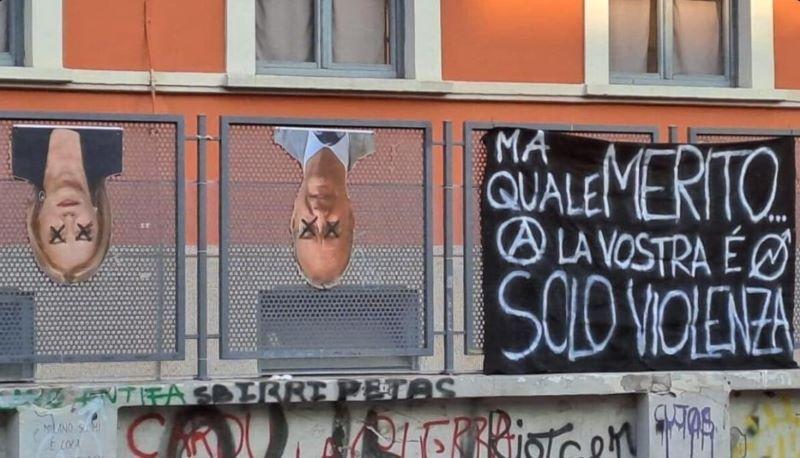Studenti puniti per lo striscione contro Meloni e Valditara. Il collettivo denuncia irregolarità e il preside smentisce