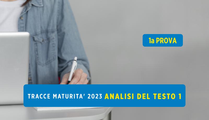 Tracce prima prova Maturità 2023