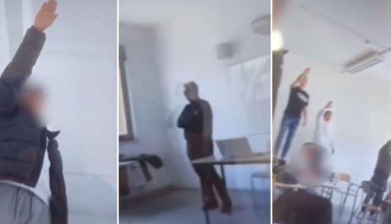 Saluti romani in classe